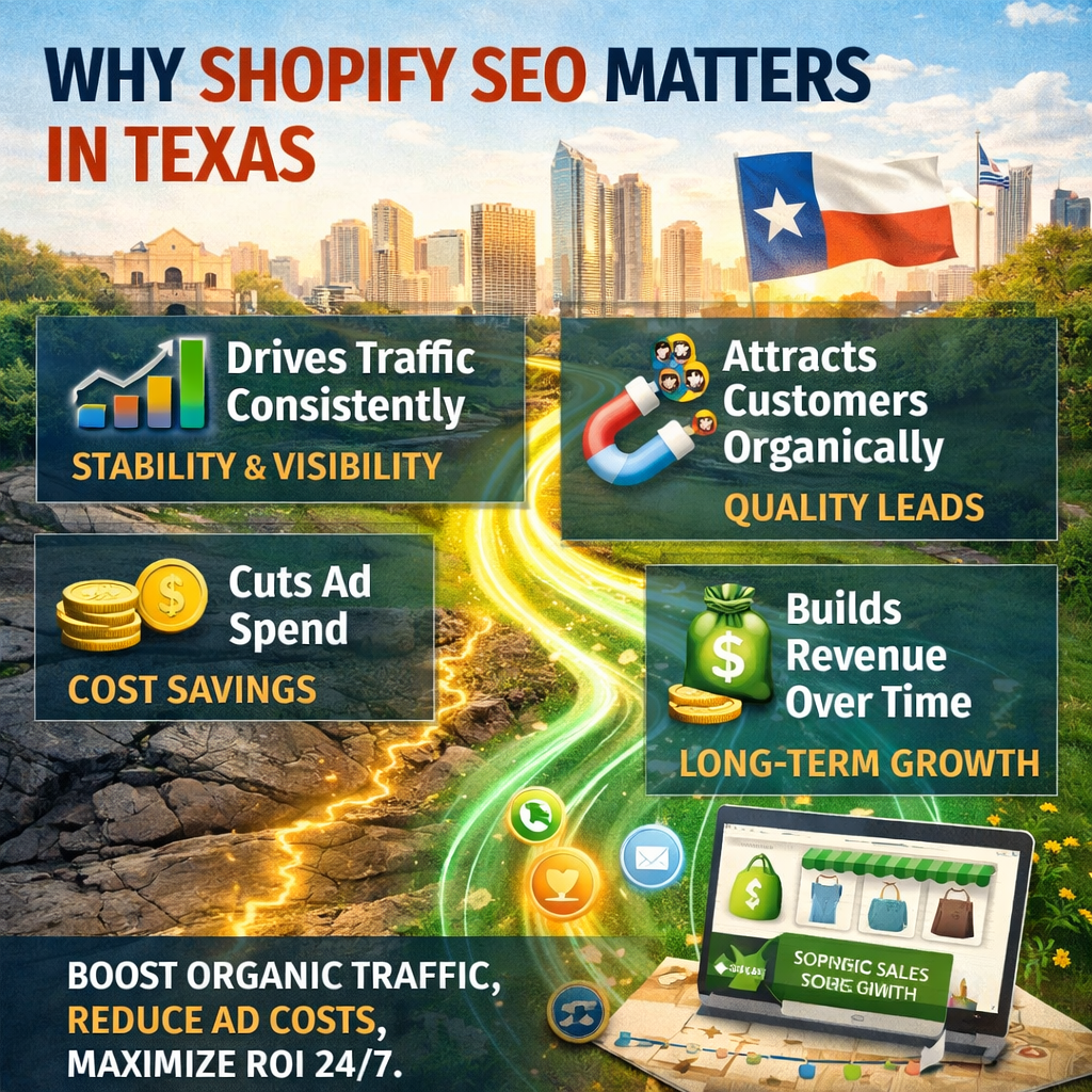Organic traffic growth for Shopify store in Texas without paid ads